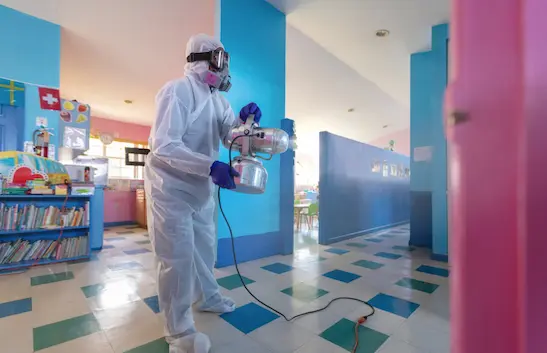 Professional virus disinfection service